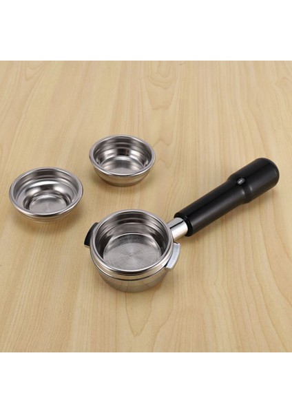 Tek ve Çift Bardak Filtre Sepeti ile 58 mm Dipsiz Paslanmaz Çelik Profesyonel Espresso Kahve Portafilter (Yurt Dışından)