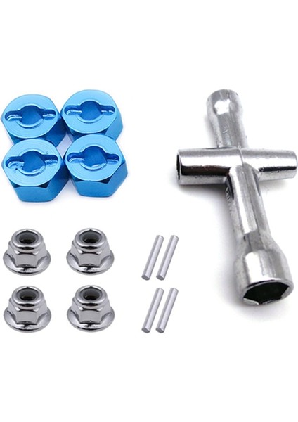 Metal 12MM Tekerlek Altıgen Adaptör 7mm Kalınlığında Flanşlı Kilit Somunu Anahtarı 1/10 Stampede Slash Rc Araba, 2 (Yurt Dışından)