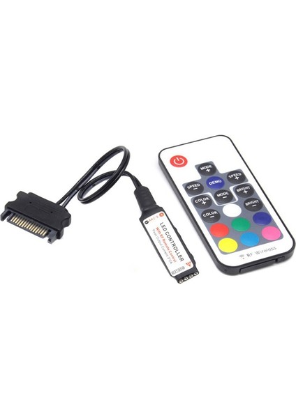 RF17 Tuşları Uzaktan Dc 12 V Kablosuz Sata Rgb Denetleyici Pc Bilgisayar Kasası Için 5050 Rgb Işık (Yurt Dışından)