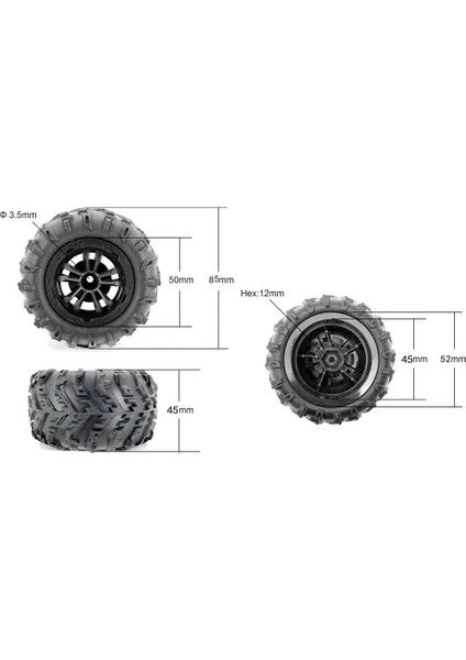 4 Adet Lastik Genişletme Lastik Tekerlek 144001 124016 124018 124019 12428 Hbx 16889 16890 Rc Araba Yükseltme Parçaları (Yurt Dışından)