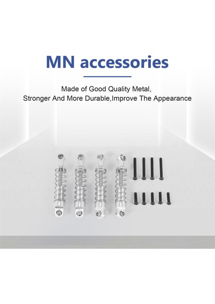 4 Adet Metal Amortisör C14 C24 C34 Mn D90 D91 D96 D99 D99S MN90 MN99S Rc Araba Yükseltme Parçaları, Gümüş (Yurt Dışından) modelleri