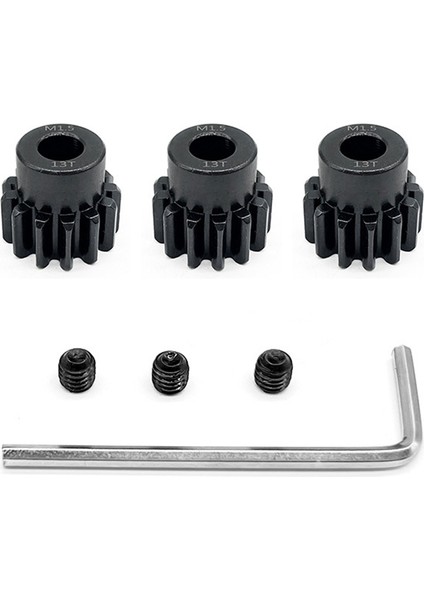 Uzaktan Kumanda Araba Dişlisi M1.5 Modülü 8.0 Iç Delik Krom Çelik 11-30T Motor Dişlisi 3 Takım M5 Makine Ölçer, 17T Dahil (Yurt Dışından)