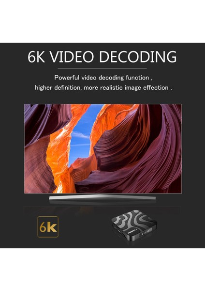 T95MAX 6k Tv Kutusu H618 Android 12.0 4K Medya Oynatıcı Hdr Çift Wifi Max Set Üstü Kutusu 4g Ram + 64G Rom Ab Tak (Yurt Dışından)