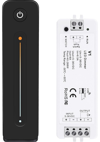 LED Dimmer 12V 5V 24V 36V 8A Pwm Kablosuz Rf Anahtarı 2.4g Parlaklık Ayarı ile LED Tek Renk Şerit Için Uzaktan Kumanda (Yurt Dışından)