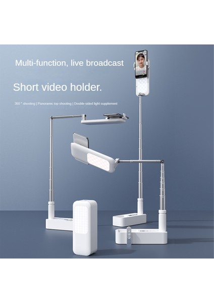 V6 Canlı Braket Güzellik Dolgu Işığı Net Kırmızı Canlı Kısa Video Kayıt Çok Fonksiyonlu Telefon Standı, Beyaz (Yurt Dışından) fırsatları