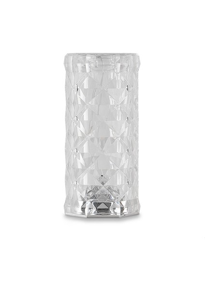16 Renk LED Kristal Masa Lambası Gül Işık Projeksiyon Lambası LED Atmosfer Yatak Odası Başucu USB Şarj Edilebilir Gece Lambası (Yurt Dışından)