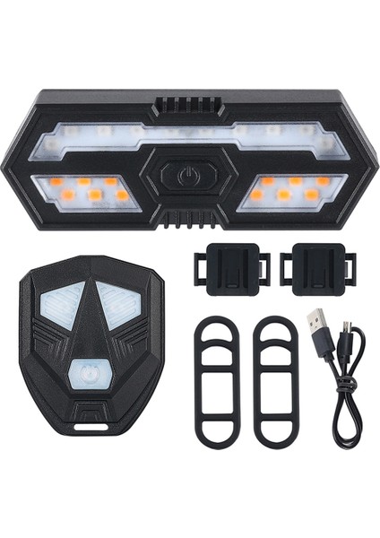 Yeni Bisiklet Dönüş Sinyalleri Uzaktan Kumanda Bisiklet Yön Göstergesi LED Arka Işık Bisiklet Arka Lambası Boynuz ile (Yurt Dışından)