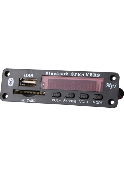 Dc 5V/12V Bluetooth 5.0 Ses Şifre Çözücü Kartı Ses Modülü USB Aux Sd Fm Radyo Kayıpsız Mp3/wma/wav/flac/ape Dekoder Kartı Modülü, Renkli Ekran (Siyah) (Yurt Dışından)