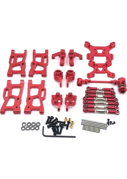 Metal Salıncak Kolu Direksiyon Kupası Şok Kulesi Yükseltme Aksesuarları Kiti Için 144001 1/14 124019 1/12 Rc Araba Parçaları, Kırmızı (Yurt Dışından)