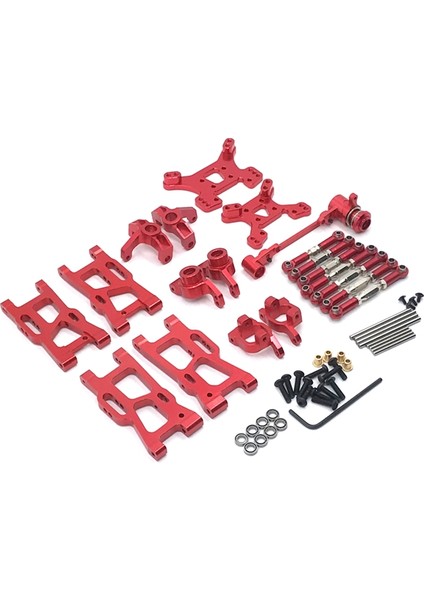 Metal Salıncak Kolu Direksiyon Kupası Şok Kulesi Yükseltme Aksesuarları Kiti Için 144001 1/14 124019 1/12 Rc Araba Parçaları, Kırmızı (Yurt Dışından)