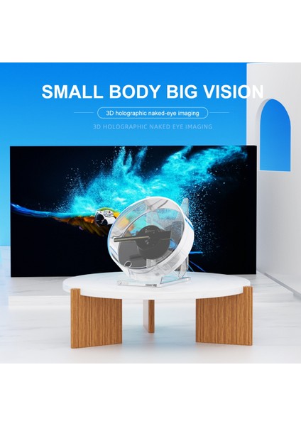 3D Fan Hologram Projektör Masaüstü LED Burcu Holografik Lamba Oynatıcı Uzaktan Ekran Desteği Görüntüler ve Video (Yurt Dışından)