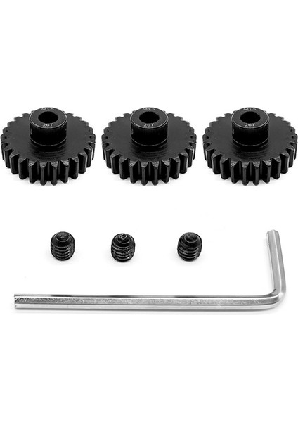 Uzaktan Kumanda Araba Dişlisi M1.5 Modülü 8.0 Iç Delik Krom Çelik 11-30T Motor Dişlisi 3 Takım M5 Makine Metre Dahil, 30T (Yurt Dışından)