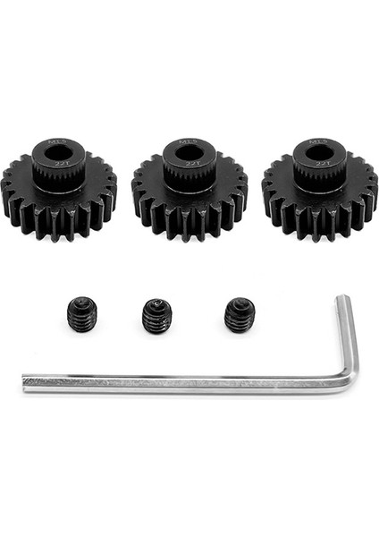 Uzaktan Kumanda Araba Dişlisi M1.5 Modülü 8.0 Iç Delik Krom Çelik 11-30T Motor Dişlisi 3 Takım M5 Makine Ölçer Dahil, 22T (Yurt Dışından)
