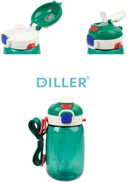 Tritan Pipetli - Pipetsiz Kullanılabilen Matara - 550 ml