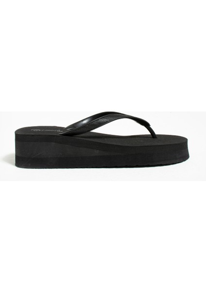 Siyah Platform Parmak Arası Acıtmaz Plaj Terliği Flip Flops indirimleri