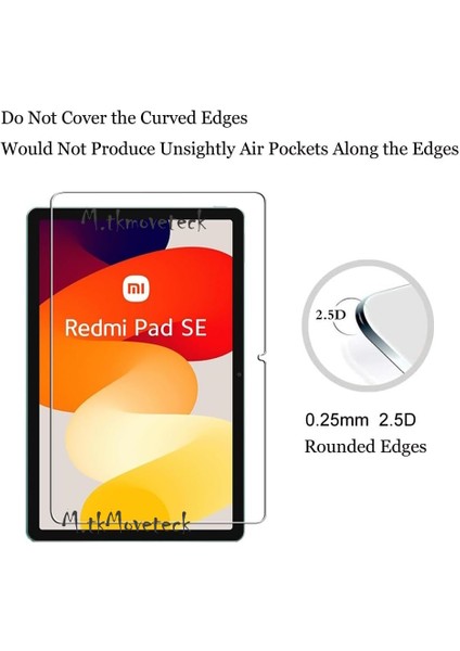 Xiaomi Redmi Pad Se 11 Inç Ekran Koruyucu Şeffaf Cam Nano Esnek Kırılmaz Ekran Camı Kaplama Tam Uyumlu 2023