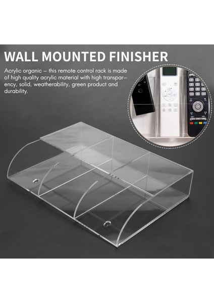 Şeffaf Akrilik Uzaktan Kumanda Tutucu Duvara Monte Medya Organizatör Saklama Kutusu (Üç Bölme) (Yurt Dışından) fiyatları