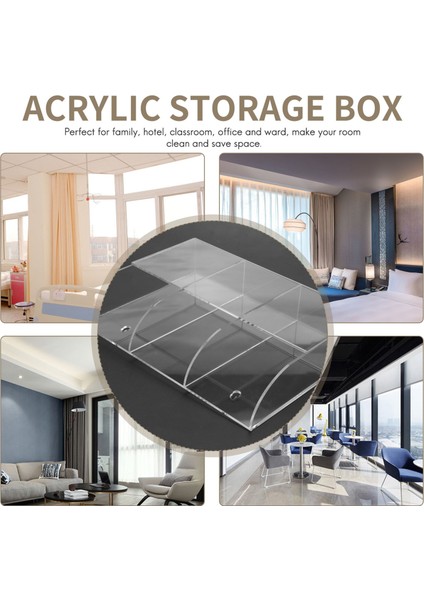 Şeffaf Akrilik Uzaktan Kumanda Tutucu Duvara Monte Medya Organizatör Saklama Kutusu (Üç Bölme) (Yurt Dışından) modelleri