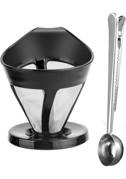 Yeniden Kullanılabilir Tek Fincan Tek Kullanımlık Kağıt Filtre Öğütücü Aracı Siyah ile Kahve Bira Kahve Damlatıcı Üzerine Dökün (Yurt Dışından) fırsatları