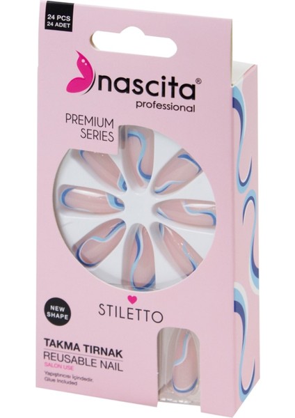 Takma Tırnak Mavi 24'lü