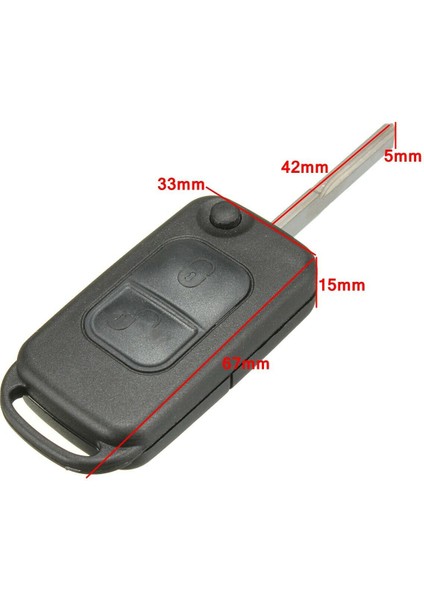 Aces W168 W202 Araba Için 2 Düğme Çevirme Uzaktan Anahtar Kutu HU64 Blade Fob (Yurt Dışından) fırsatları