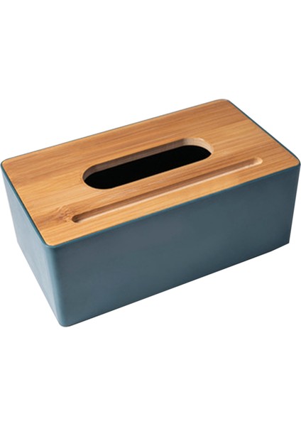 Ahşap Doku Kutusu Çevre Dostu Ev Doku Konteyner Havlu Peçete Kağıt Kutusu Ofis Ev Dekorasyonu, Yeşil (Yurt Dışından)