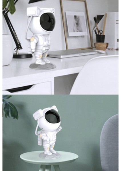 Galaxy Projektör Işığı Yıldızlı Gece Lambası Yatak Odası Astronot Dekoratif Armatürler Gece Lambaları (Yurt Dışından)