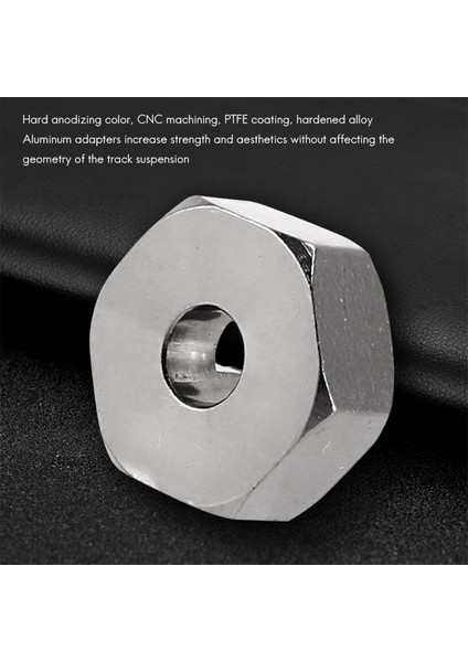 Alüminyum Alaşım 12MM Birleştirici Tekerlek Hub Hub Hex Adaptör Wltoys Için Yükseltmeler 144001 1/14 Rc Araba Yedek Parçaları, Gri (Yurt Dışından)