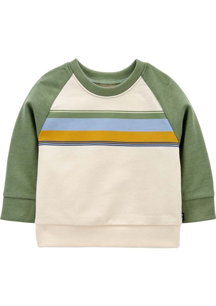 Erkek Bebek Sweatshirt Krem