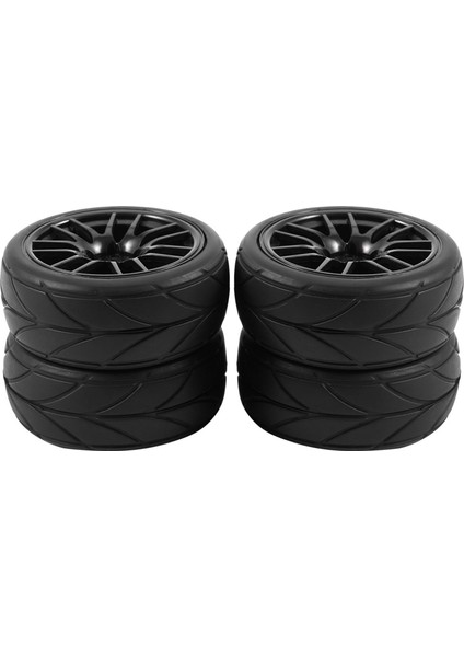 4 Adet 1/10 Lastik Lastik Rc Yarış Arabası Lastikleri Yol Tekerlek Jantı Için Fit 9068-6081 Rc Araba Parçası (Yurt Dışından)