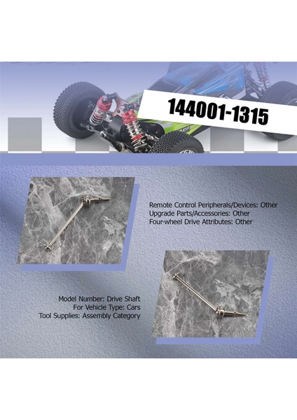 Adet Metal Tahrik Mili 144001 1/14 4WD Rc Otomobil Araç Modelleri Parçaları 144001-1315 Ön Tekerlek Tahrik Mili (Yurt Dışından) fırsatları