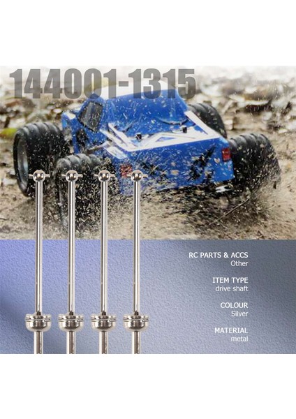 Adet Metal Tahrik Mili 144001 1/14 4WD Rc Otomobil Araç Modelleri Parçaları 144001-1315 Ön Tekerlek Tahrik Mili (Yurt Dışından) indirimleri