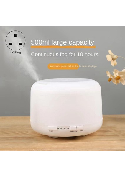 500 ml Elektrikli Hava Temizleme Nemlendirici Aromaterapi Uçucu Yağ Difüzörü Atmosfer Işığı ile Hediye Için Ingiltere Tak (Yurt Dışından)