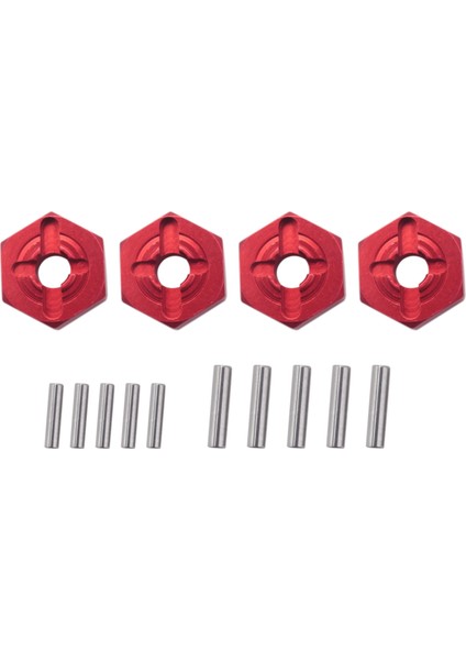 Alüminyum Alaşım 12MM Birleştirici Tekerlek Hub Hub Hex Adaptör Wltoys Için Yükseltmeler 144001 1/14 Rc Araba Yedek Parçaları, Kırmızı (Yurt Dışından)