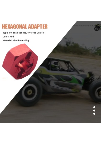 Alüminyum Alaşım 12MM Birleştirici Tekerlek Hub Hub Hex Adaptör Wltoys Için Yükseltmeler 144001 1/14 Rc Araba Yedek Parçaları, Kırmızı (Yurt Dışından)