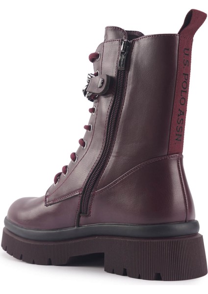 U.s. Polo Assn. Adel 3pr Bordo Kadın Rock Bot