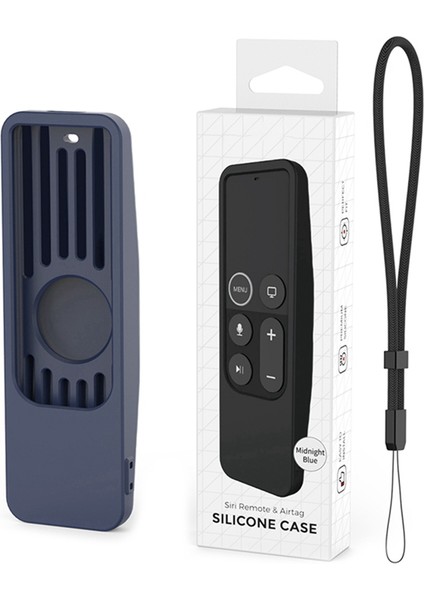 2017 Hd/4k Siri Remote Tv Için Siri Remote 1. Nesil Kılıf ve Anti Silikon Kapak, Mavi (Yurt Dışından)