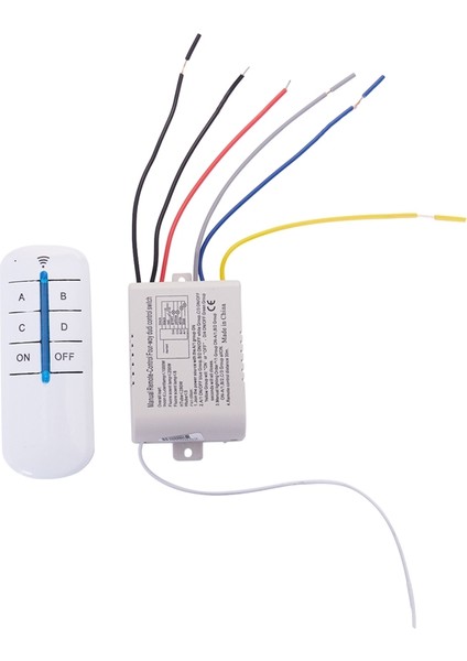 4 Yollu Işık Lambası Dijital Kablosuz Uzaktan Kumanda Anahtarı Açık/kapalı 220V (Yurt Dışından)