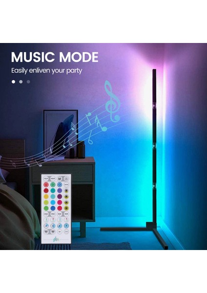 Ev LED Zemin Lambası, Rgb Mood Renkli Aydınlatma Köşe Lambası, Bluetooth Uygulaması ve Uzaktan Kumanda Ile, Müzik Senkronizasyon Modları Ab Tak (Yurt Dışından) modelleri