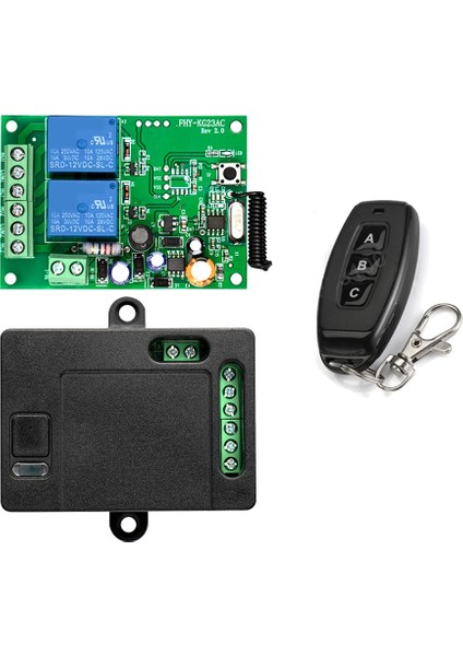 Garaj Kapısı ve Kapı Motor Kontrolü Için 433 Mhz Kablosuz Uzaktan Kumanda AC220V 2ch Rf Röle Alıcı ve Verici (Yurt Dışından)