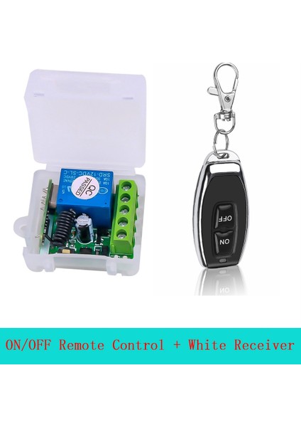 Dc 12V Tek Kanallı Röle Modülü Evrensel Kablosuz Anahtar Rf Röle Alıcı + 1 Uzaktan Kumanda (Yurt Dışından)