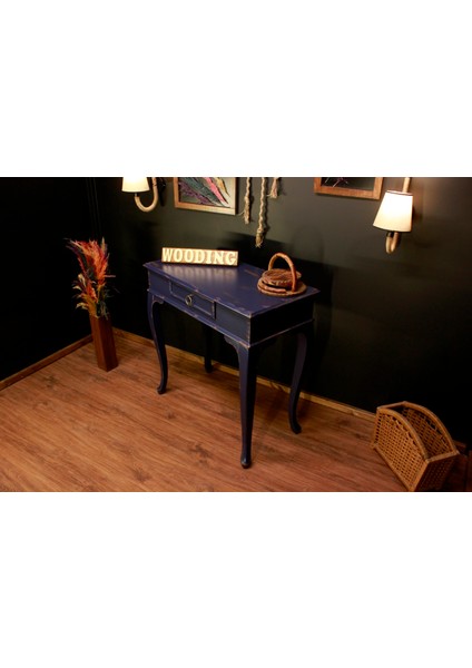 Wooding 80 cm Masif Eskitme Lacivert Dresuar