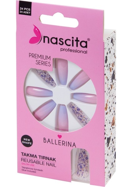 Takma Tırnak Ombre Pembe 24'lü