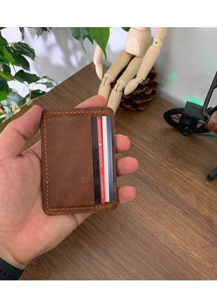 El Yapımı Deri Minimal Kartlık