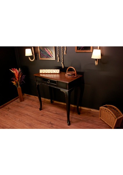 Wooding 80 cm Masif Ceviz Siyah Dresuar