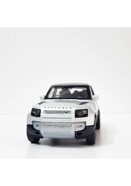 Land Rover Defender 1:38 Model Maket Araba Gümüş