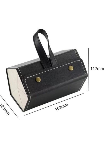 El Yapımı 5'lı Deri Güneş Gözlüğü Kılıfı Seyahat Çantası Siyah modelleri