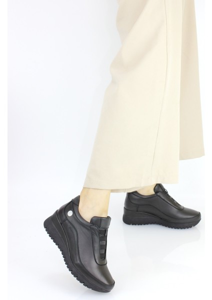 Kadın Deri Günlük Hafif Dolgu Taban Bağcıksız Spor Tarz Ayakkabı M24/KA6345 fiyatları