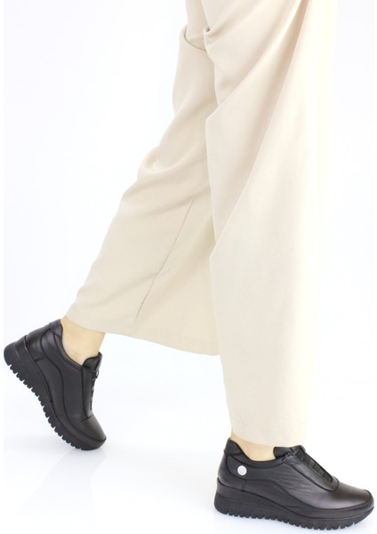 Kadın Deri Günlük Hafif Dolgu Taban Bağcıksız Spor Tarz Ayakkabı M24/KA6345 indirimleri