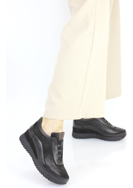 Kadın Deri Günlük Hafif Dolgu Taban Bağcıksız Spor Tarz Ayakkabı M24/KA6345 fiyatları